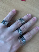 Anillos Punk Cool Hip Pop multicapa ajustables, Cruz y cadena, cuatro anillos abiertos de aleación para mujer y hombre, regalo de joyas de fiesta