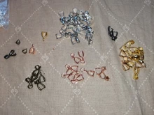 50 unids/lote 5x14mm 6x17mm 8x20mm 7 colores colgantes plateados broches conectores cuentas de cobre cuentas de bola hallazgos de joyería