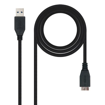 USB 3.0 A to Micro USB B Cable NANOCABLE 10.01.110-BK Black
USB 3.0 A to Micro USB B Cable NANOCABLE 10.01.110-BK Black