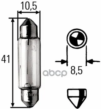 Lamp c10w K (10w) 12 v Hella art. 8gm002091-131
Lamp c10w K (10w) 12 v Hella art. 8gm002091-131