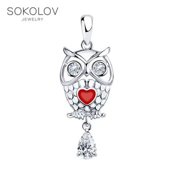 SOKOLOV suspension of silver and enamel fianitami fashion jewelry 925 women's/men's, male/female, women's male, pendants for neck women
SOKOLOV suspension of silver and enamel fianitami fashion jewelry 925 women's/men's, male/female, women's male, pendants for neck women