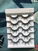 5 pares de pestañas postizas 3D/5D de imitación de pelo de visón naturales de largo volumen completo esponjoso pestañas Wispies herramientas de extensión de pestañas hechas a mano