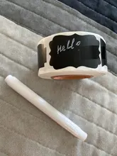 Etiquetas adhesivas para pizarra, rollo de 300 Uds. Para tarros de cocina, pegatinas extraíbles e impermeables para decoración del hogar