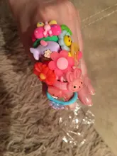 10 unids/set lindo bebé banda de pelo de dibujos animados de los niños Pelo elástico cuerdas gorras de goma Haarband bebé accesorios para el pelo