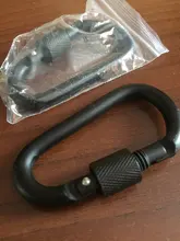 Paracord-Cadena de mosquetones de aluminio de 8cm, Clip de bloqueo rotativo, hebilla de anillo D, llavero, gancho de presión de montaña para acampada, Kit de viaje al aire libre