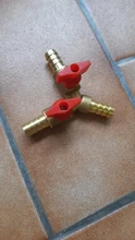 8mm 10mm espiga para manguera Y en forma de tres de latón válvula de bola de cierre conector de instalación de tuberías de combustible Gas agua petróleo aire 1 Pc