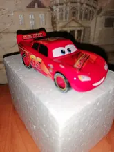 Disney-Coche de juguete de McQueen Jackson para niños, juguete de autos infantil de metal fundido, alusivo a película Cars, regalo de cumpleaños o de navidad, de alta calidad, 2, 3, 1:55