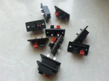 2019 caliente 5 uds 2 conector de posiciones Terminal Push en Jack primavera carga de Audio terminales de altavoz