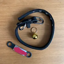 Collar de cuero personalizado para perros y gatos, placa con identificación para mascotas pequeñas