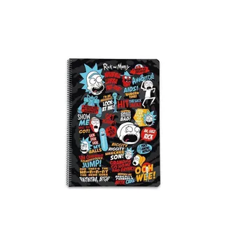 Notebook cover hard A4 PAUTADO RICK & MORTY 
Notebook cover hard A4 PAUTADO RICK & MORTY