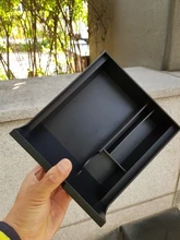 Caja de almacenamiento de reposabrazos Central para coche, organizador de compartimento Central flocado, ABS, soporte de contenedores, para Tesla Model 3 Y 2021