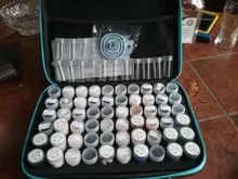 Caja de pintura de diamante para guardar herramientas, contenedor de herramientas, funda de transporte, bolsa de mano con cremallera, punto de cruz, 15/30/60/120 botellas