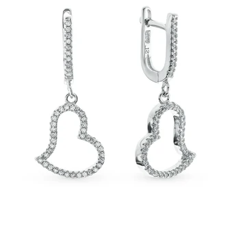 Silver earrings with cubic zirconia sunlight sample 925 
Silver earrings with cubic zirconia sunlight sample 925