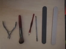 Conjunto de herramientas para manicura, tira de pulido, limas de uñas, Tijera para piel muerta, tenedor con piel muerta, removedor de manicura