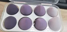Esponja de esponja en polvo para maquillaje, conjunto de belleza para licuadora, base para aplicar esponja de cosméticos huevo Facial, accesorios de maquillaje, 8 Uds.