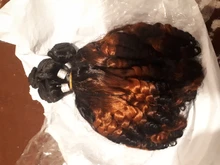 FASHION IDOL-mechones de pelo rizado Afro, 14 pulgadas, 7 unids/lote, pelo sintético curvado superior e inferior con encaje frontal y cierre