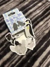 45 unids/pack pingüino lindo Kawaii adhesivo de papelería conjunto de dibujos animados animales adhesivo decorativo etiqueta para diario planificador de bloc de notas