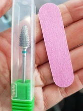 Broca de carburo profesional para uñas, 1 Uds., 3/32 pulgadas, cono grande de carburo, Lima eléctrica de uñas de alta calidad, broca de plata, superventas