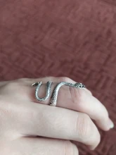 1 pieza nuevo europeo Retro Punk muy grandes espíritu anillo de serpiente de la personalidad de la moda estereoscópico anillo ajustable con apertura de la joyería