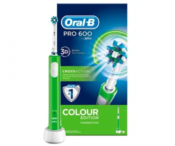 BRAUN ORAL-B PRO 600 CROSSACTION GREEN RECHARGEABLE ELECTRIC TOOTHBRUSH WITH 3D TECHNOLOGY
BRAUN ORAL-B PRO 600 CROSSACTION GREEN RECHARGEABLE ELECTRIC TOOTHBRUSH WITH 3D TECHNOLOGY
