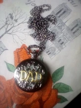 Vintage Steampunk Hollow Dad reloj de bolsillo de cuarzo cadena colgante collar reloj de bolsillo hombres regalo del Padre CF1012