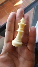Juego de ajedrez de plástico de 32 Uds. Con altura de rey 49/64/75/95mm, juego de ajedrez estándar Medieval para juegos de viaje IA13