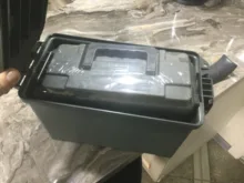 Caja de plástico para munición caja de almacenamiento estilo militar, ligera, de alta resistencia, accesorio para munición, caja de almacenamiento táctica, caja de balas