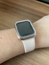 Funda protectora de diamante para Apple watch, carcasa de 44mm, 40mm, 42mm y 38mm para Apple watch band 5 4 3 2 1