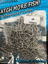 Rompin 100 Uds 000-5 # Pesca bien enganchado broche de presión de acero inoxidable 304 de Pesca barril giratoria atraer conector accesorios de Pesca