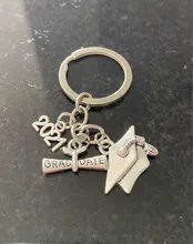 Llavero para ceremonia de graduación, certificado de graduación, recuerdo de graduación, sombrero de graduación, llavero con insignia, 2021