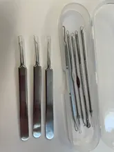 1 Set acné Pin Extractor para espinillas libre de riesgo aguja para espinillas acero inoxidable, espinillas removedor Extractor para espinillas cuidado Facial herramientas