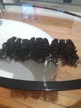 Hair-Bundles Human-Hair-Extensions Calla Kinky Curly Dark-Brown Double-Draw Natural Weft