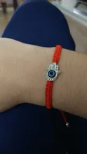 Pulsera trenzada de cordel rojo de la suerte para hombre y mujer, Simple, hecha a mano, azul turco, cuentas de ojo malvado, joyería de amistad