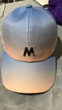 Gorra de béisbol con letras degradadas para mujer, gorro de béisbol con letras bordadas estéreo de Color coreano para primavera y verano