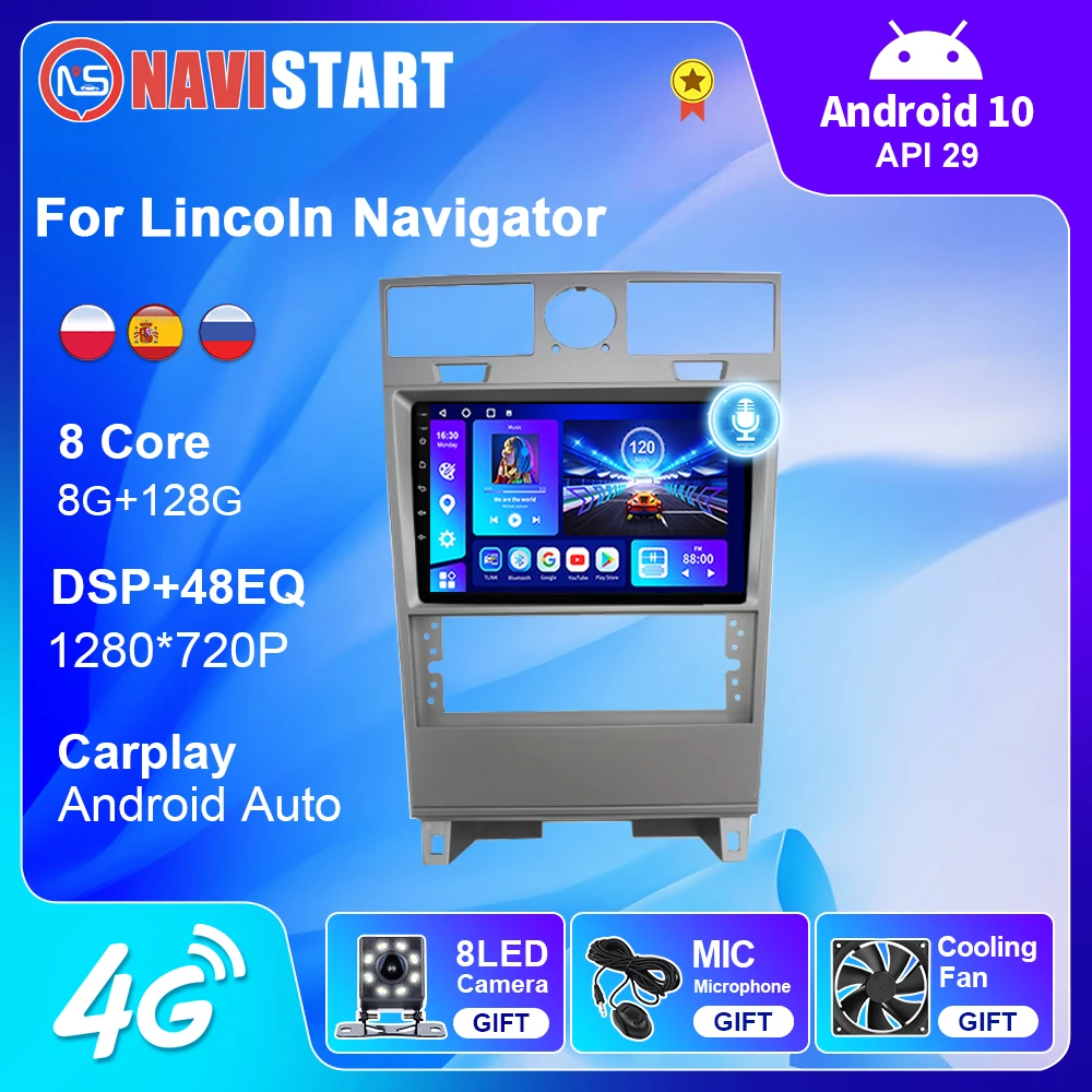 NAVISTART Android 10 Car Multimedia Player For Lincoln Navigator 2005-2006 Car Radio 4G WIFI CarPlay GPS Navigation DVD Player
NAVISTART Android 10 Car Multimedia Player For Lincoln Navigator 2005-2006 Car Radio 4G WIFI CarPlay GPS Navigation DVD Player