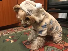 Mono de lana suave para perro, ropa de invierno para perros, pijamas para perros pequeños, trajes para mascotas, ropa con capucha para perros