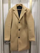 (10 colores) 2019 otoño e invierno nuevo abrigo de lana para hombre 5XL abrigo gabardina largo delgado de talla grande, chaqueta para hombre salvaje delgada de moda