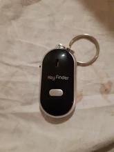 Localizador de llaves con silbato LED, alarma con Control de sonido, localizador de llaves antipérdida con anillo