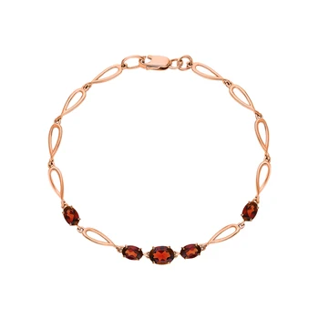 Gold bracelet with Garnet sunlight sample 585 
Gold bracelet with Garnet sunlight sample 585