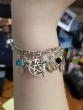 Pulsera SPN inspirada en la TV joyería Supernatural, brazalete de estrella, brazalete de espada, pulsera con cierre de garra de langosta, Sam, Dean, Winchester