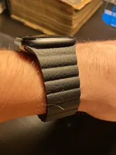 Correa de cuero para Apple Watch, 44mm, 40mm, 38mm, 42mm, accesorios, pulsera magnética, pulsera iWatch serie 3 4 5 se 6