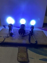 1 Mini llavero linterna de bolsillo USB recargable LED lámpara linterna de luz impermeable