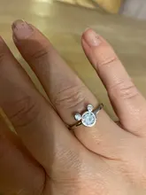 HOMOD-abalorios de anillo de plata de cristal para mujer, anillo redondo para el dedo de Cz transparente grande Diy, joyería de Color plateado para fiesta y boda