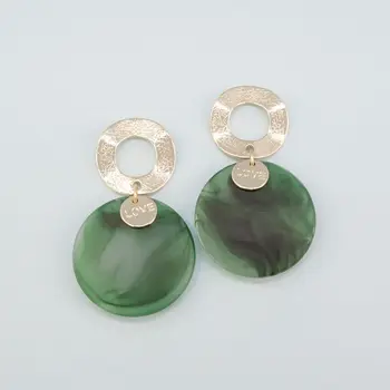 

Earrings jewelery space (Lock-carnations, acrylic, green) 54504