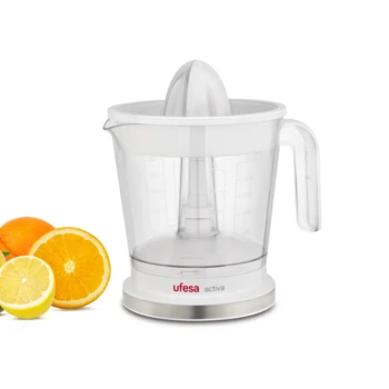 Ufesa EX4942 Juicer electric 40W power, with 2 cones from different sizes and twist in both senses
Ufesa EX4942 Juicer electric 40W power, with 2 cones from different sizes and twist in both senses