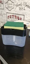 Soap-Organizer Sponge-Holder Liquid-Dispenser-Container Kitchen-Cleaner-Tool Hand-Press