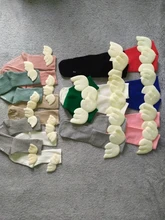 Angelwing-Calcetines de algodón hasta la rodilla para niñas pequeñas, medias cortas de Color sólido caramelo para verano y otoño