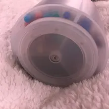 MINKYS-organizador multifuncional de 3 rejillas, soporte de escritorio para lápiz giratorio de 360 grados, gran capacidad, caja de lápices para Colegio, papelería