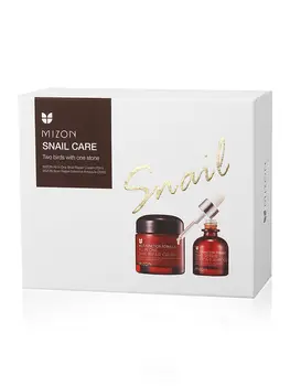Mizon snail care facial kit (cream all in one Snail Repair 75ml + serum snail Intensive Ampoule 30ml) (2 pcs)
Mizon snail care facial kit (cream all in one Snail Repair 75ml + serum snail Intensive Ampoule 30ml) (2 pcs)