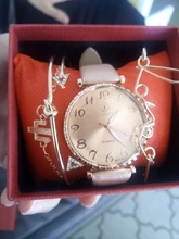 Conjunto de 5 uds. De relojes de lujo para mujer, pulsera de cuarzo de cuero informal, regalo